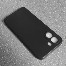 Sleek Black Matte Silicone TPU Protective Bumper Case for OPPO A6x (Black)