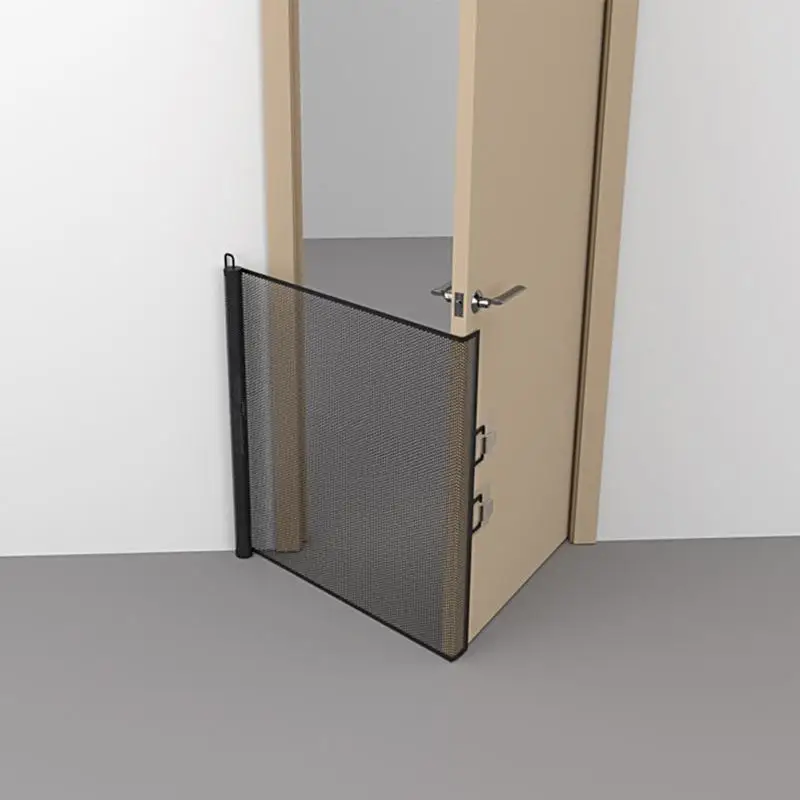 Retractable Pet Gate Kid Safety Automatic Retractable Isolation Net Multifunctional Easy Install Pet Gates For Stairs Outdoor