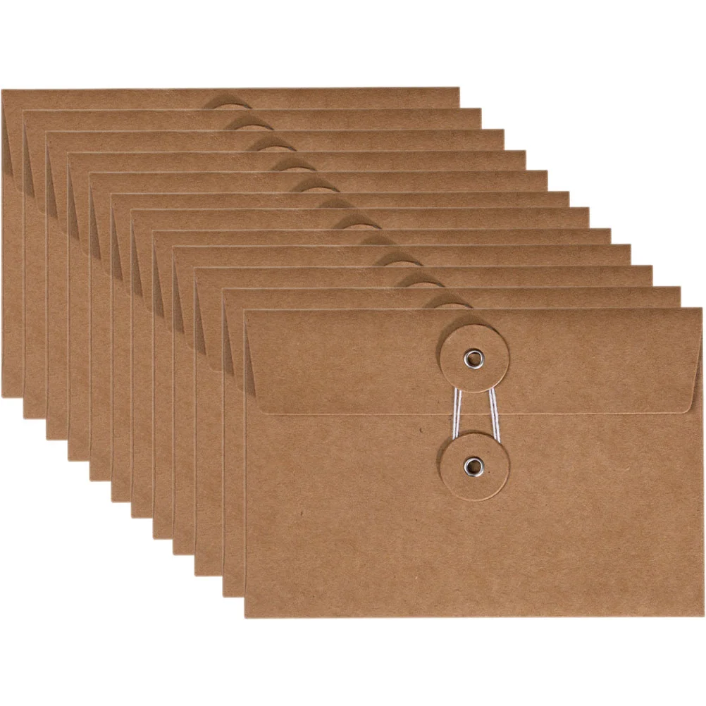 Kraft String Envelope Vintage File Folder Project Pockets Button String Tie Closure File Jacket Document Organizer Office kraft string envelope vintage file folder project pockets button string tie closure file jacket document organizer office