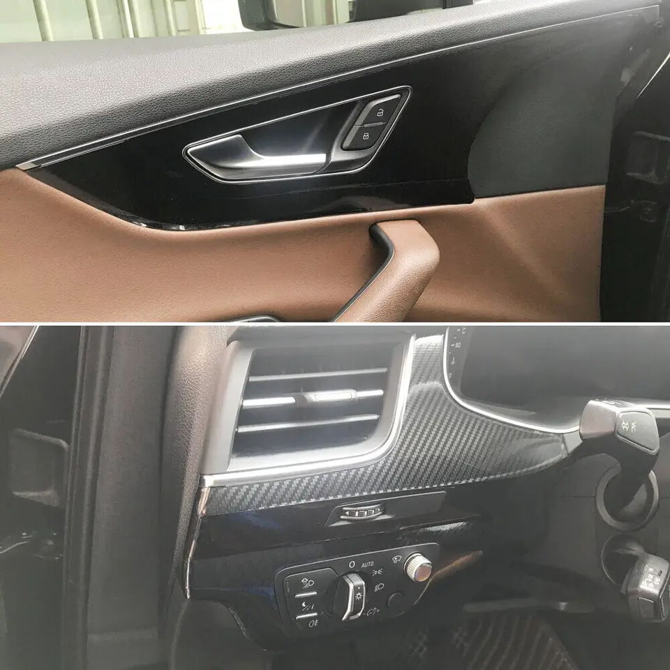 アウディQ72016-2019ステッカーフィントリムストリップ2pセット Car Door Sticker Trims Graphic Exterior Decals Sport Tuning