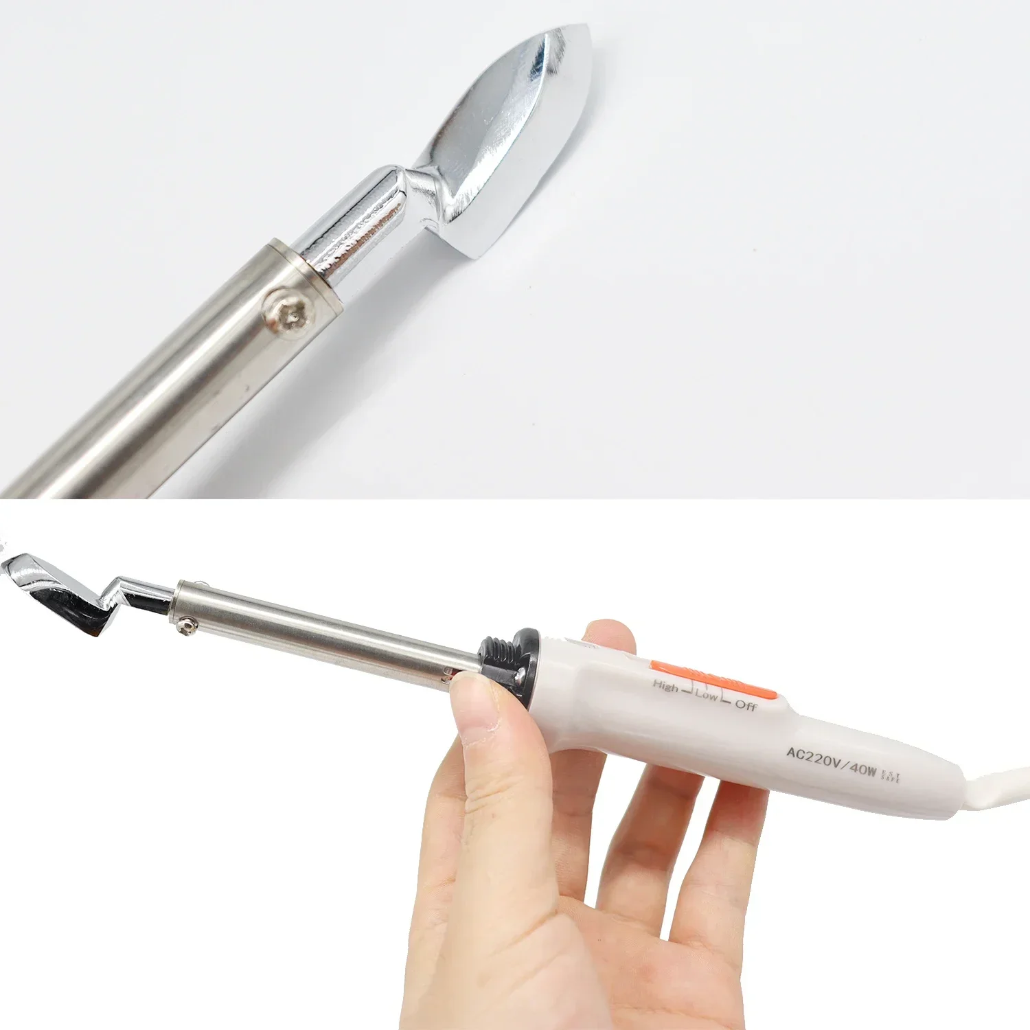 Leather Iron 40W Mini Portable Ironing Tool Wrinkle Removal Repair Pure Copper Head Plastic