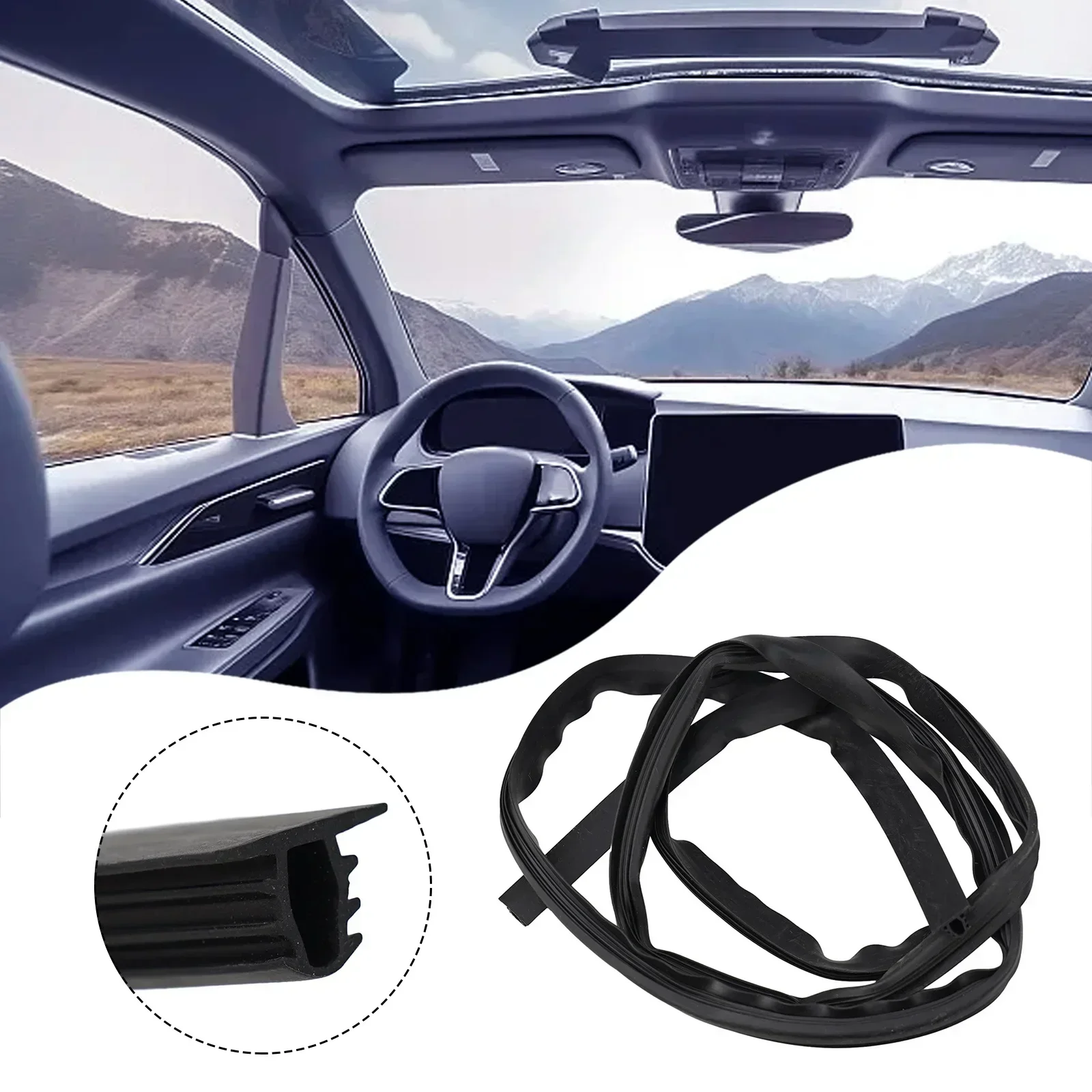 Car Seal Strip Rubber Dustproof Soundproof Easy To Install 1.6m/5.25 Feet Accessories door seal strip sealing strip tape window seal strip sealing tape sealing strip rubber seal strip silicone seal strip