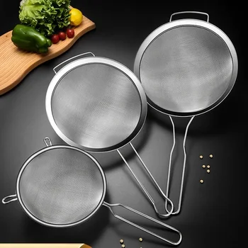 Ultra-Fine 304 Stainless Steel Fruit Juicer Filter Sieve Kitchen Drain Basket Strainer Water Drainage Home Use Filter Sieve