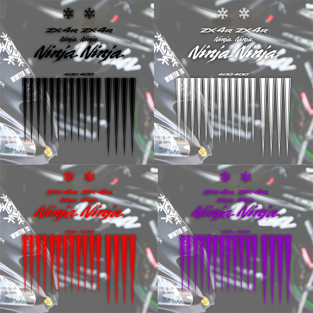 

For Kawasaki NINJA400 ninja 400 NINJA400 ZX4R ZX-4R 4R Ninja Motorcycle Accessories Fairing Sticker Whole Car Sticker Kit