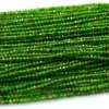 Veemake Natural Diopside Faceted Round Rondelle Edge Cube Coin Disc Beads For Jewelry Making DIY Necklace Bracelets Earrings 2