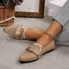 Rimocy Women Flats 2025 New Knitted Mesh Breathable Loafers Soft Comfort Pointed Toe Casual Shoes Trend Bow Decor Woman Shoes 6