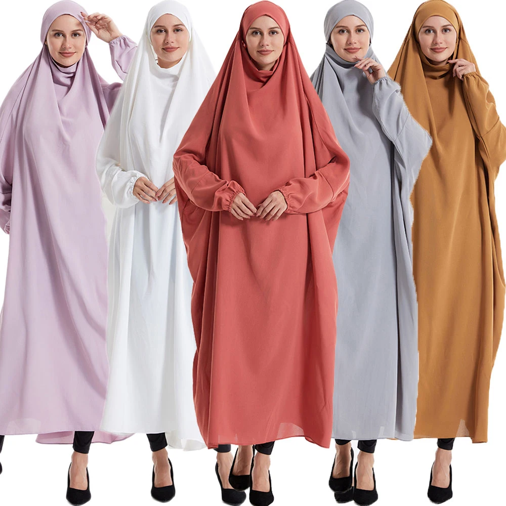 

Islamic Clothing Modest Abaya Women Eid Ramadan Prayer Dress Muslim Garment Clothes Arab Robe Caftan Kaftan Gown Overhead Abayas