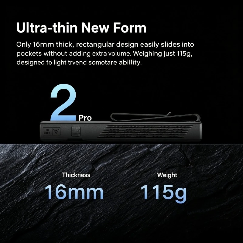 OLIGHT Ark 2 Pro Ultra 4-in-1 손전등 2000mah 휴대용 강력한 조명 알루미늄 1700 루멘 야외 토치 하이킹 경량