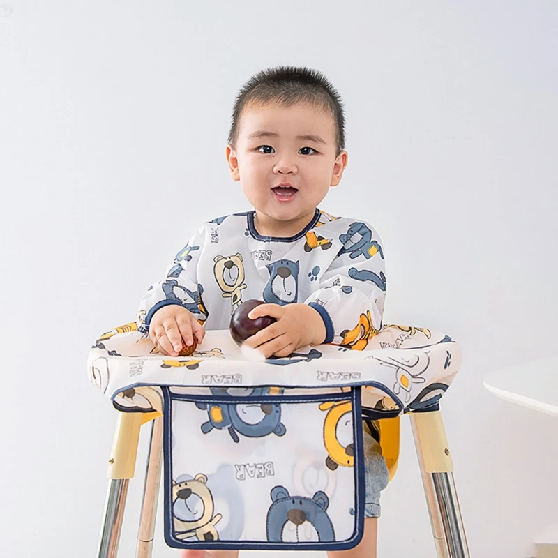 

Waterproof Kids Bib Cartoon Bib Spill Prevent Leakproof Bib Baby Travel Bib Dropship