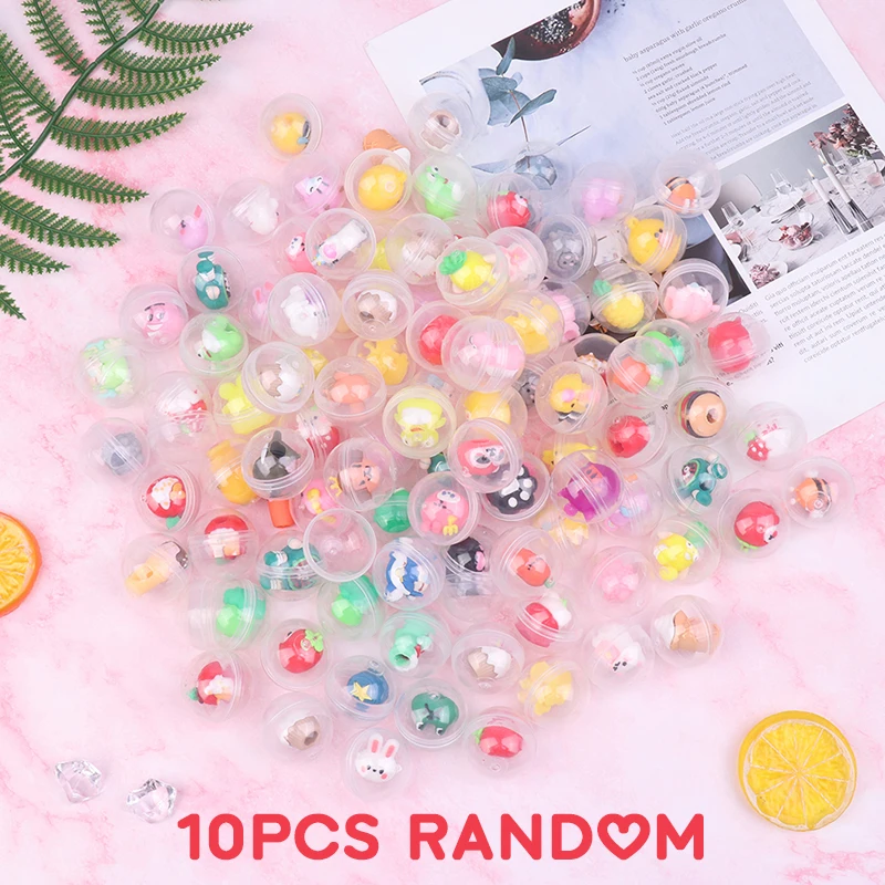 

10pcs 32mm Children Mini Little Animal Toys Funny Pet Ball Egg Capsule Toys For Vending Machine