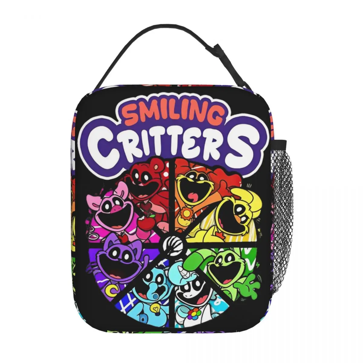 Lunch Bag Smiling Critters Catnap Insulated Funny Cartoon Cat Food Portable Thermal Cooler for Picnic