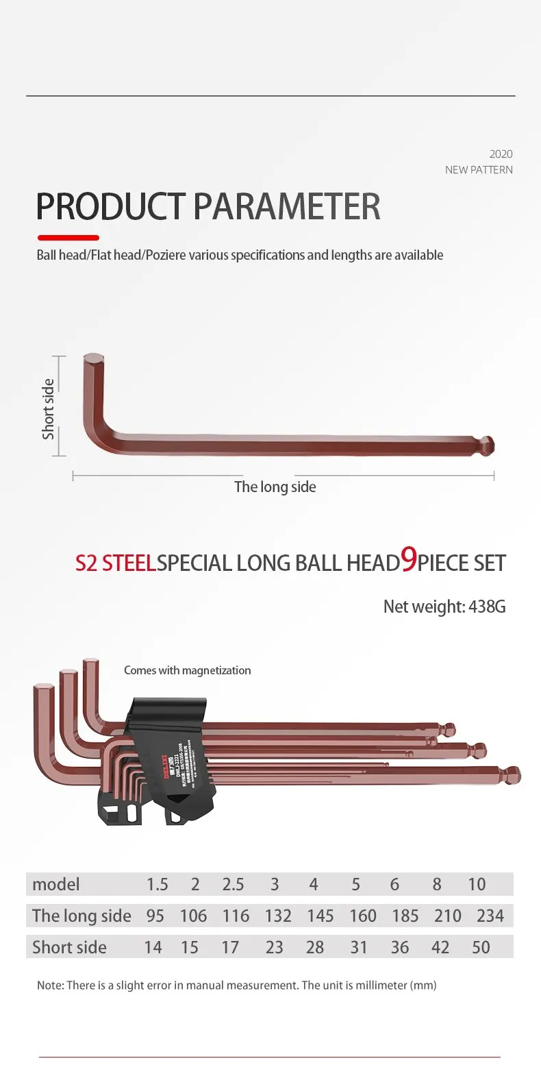 L Type Hand Tools Kit Allen Key Set Hex Wrench Screwdriver Set Hexagon Spanner Universal Ball End Torx Star Keys Tool Mallzona