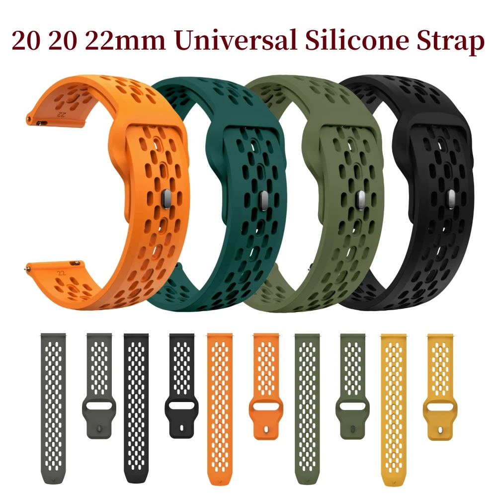 Bracelet De Montre Universel 18mm En Silicone Souple Couleur Beige - Marque OcioDual - Neuf