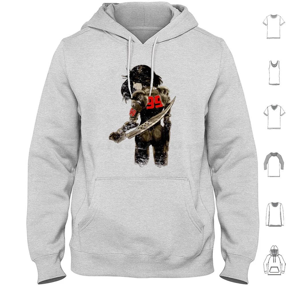 Manga Angel Distressed Felpe Con Cappuccio Manica Lunga Battle Angel Alita Gally Battle Angel Alita Alita Battle Angel Manga Anime