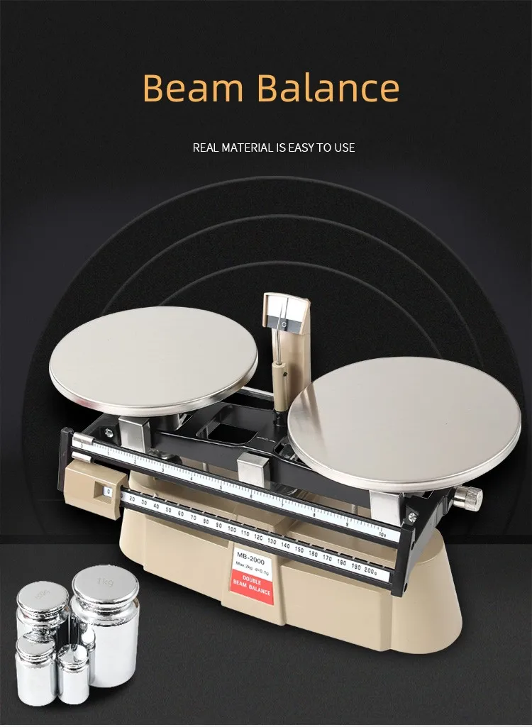 Báscula de laboratorio de 2000g/0,1g, equipo de pesaje mecánico