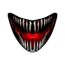 

JumpTime 13 x 10.5cm Monster Blade Mouth Car Stickers Window Trunk Decal Motorcycle Occlusion Scratch Windshield Decoration