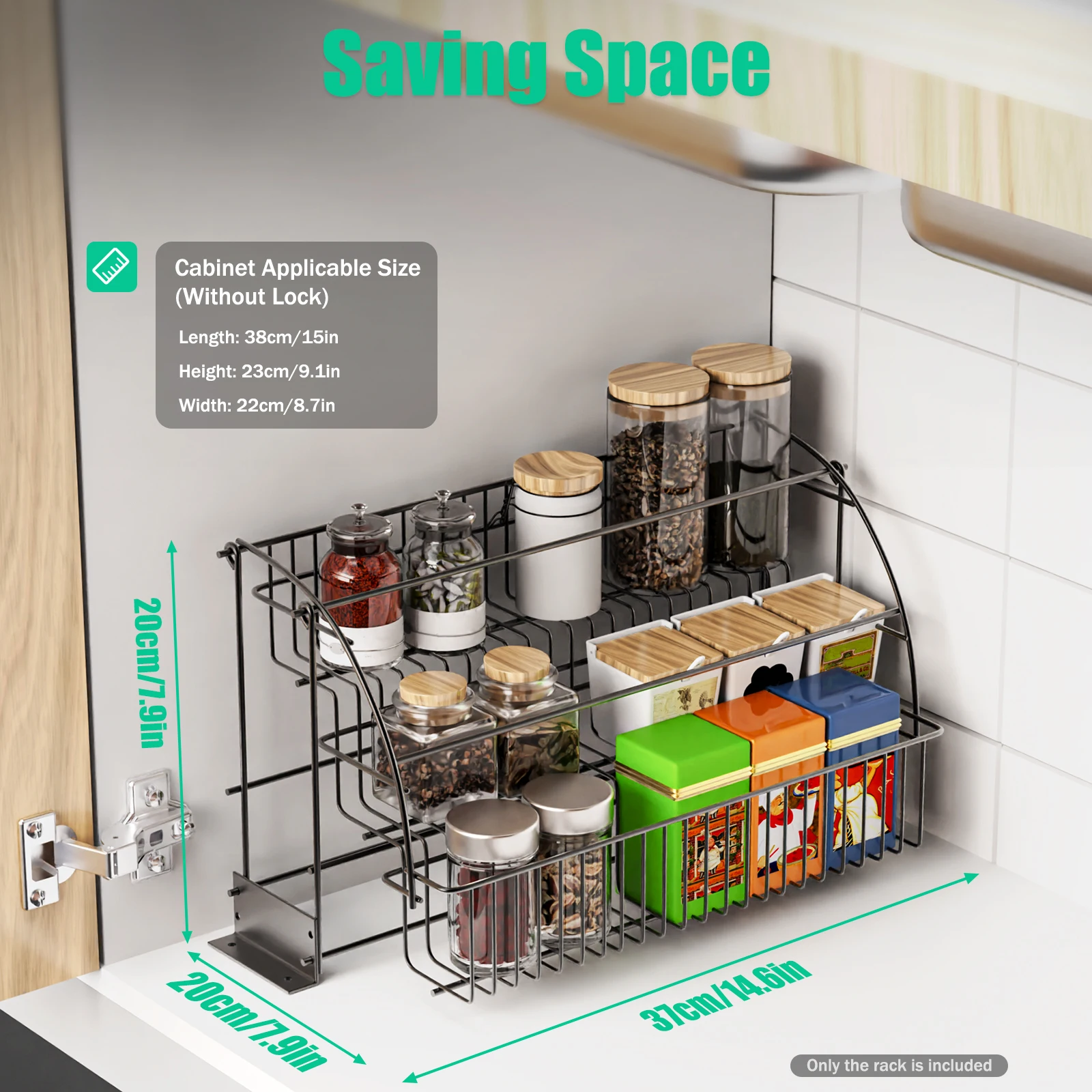 Rubbermaid Pull Down Cabinet Spice Rack ClosetMaid 18 In. 3 Tier