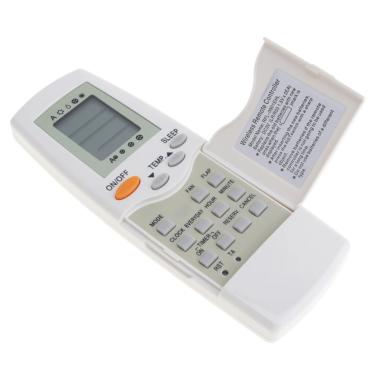 Kelang-controle Remoto com Tela hd Versão em Inglês Suporte Baterias Aaa Rfl0601 Rfl-0301e Transportadora ar Condicionado - Image 4