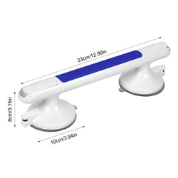 Universal Anti - Slip Safety Grab Bars with Suction Cup Handles for Shower and Household Use (Blue)