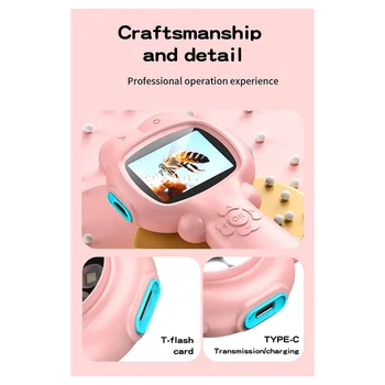 ABUO-Microscopio per fotocamera per bambini Microscopio ottico per bambini Doppia fotocamera per cambiare tra il fuoco vicino e lontano per scattare foto