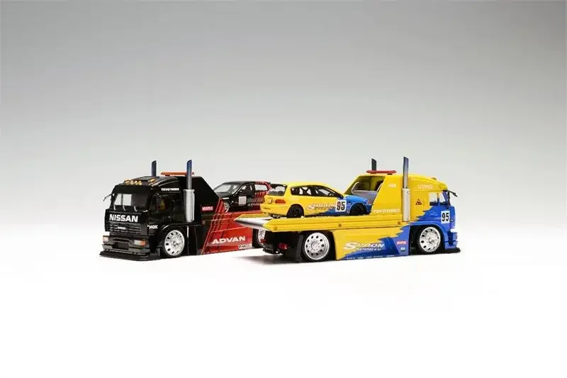 

PreSale Stance Hunters X Street Weapon 1:64 KamaZ Modified trailer Spoon / Advan Die-Cast Car Model Collection Miniature