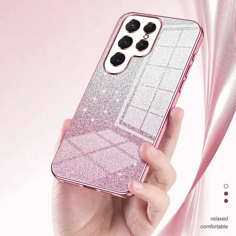 Luxury Glitter Shiny Shockproof Soft Silicone Plating Case Cover
