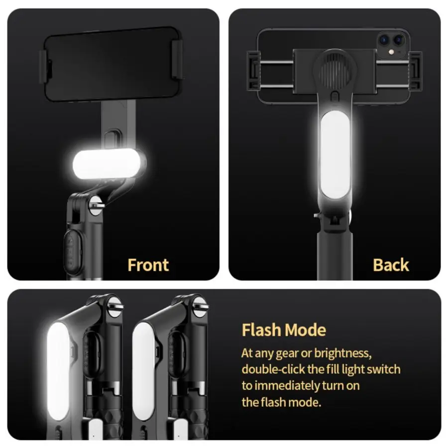 Gimbal stabilisateur 3 axes pour smartphone, télécommande détachable en main, parfait pour vlog et voyage