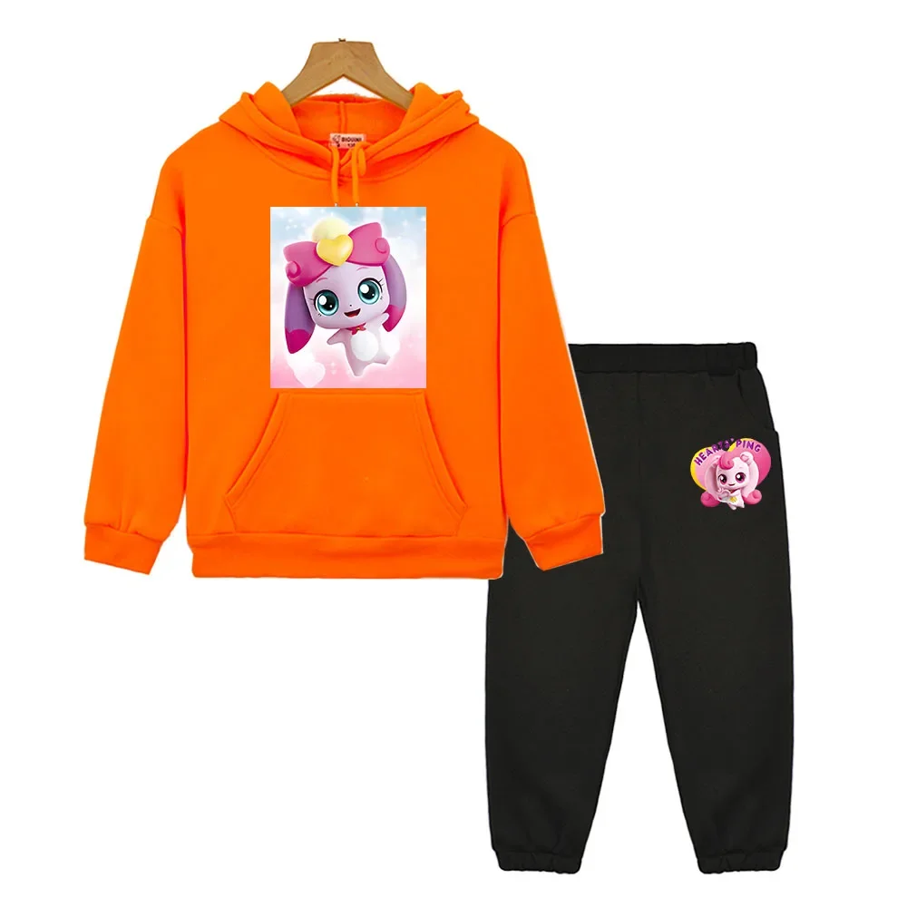 

티니핑 Hooded Sets Autumn Anime hoodie Fleece sweatshirt Jacket boy girl clothes Casual pullover Tini Ping kids boutique clothes