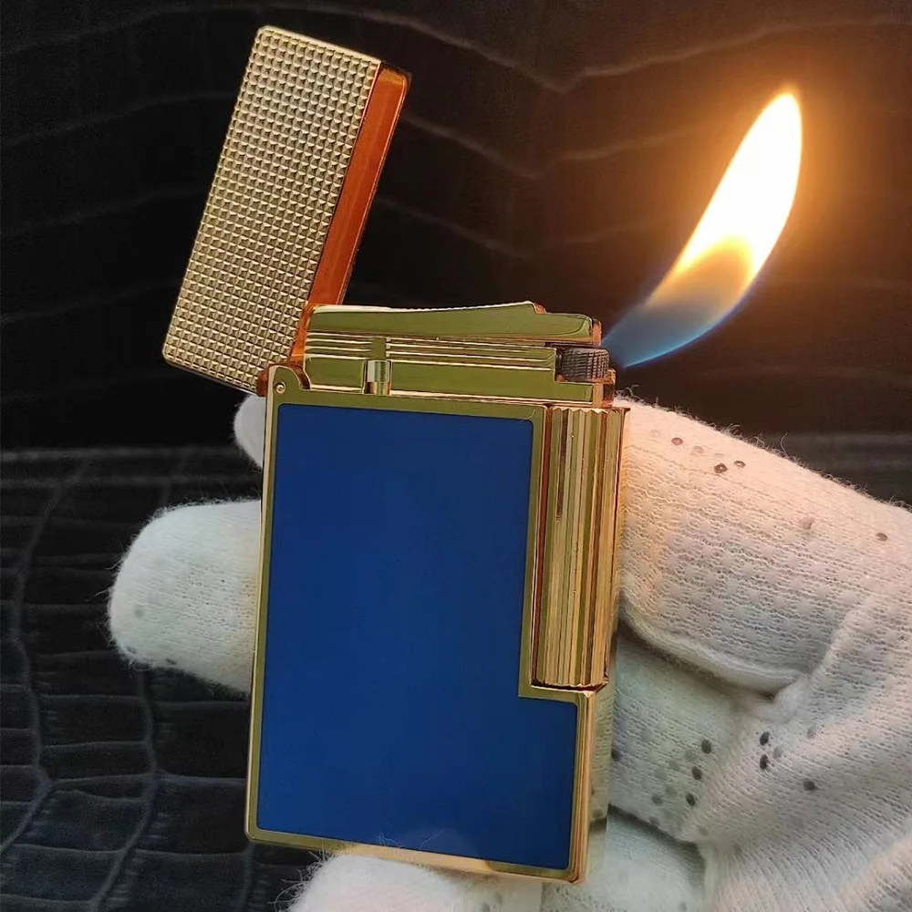 

Brand New Luxury Retro Ligne 2 Tobacco Cigar Cigarette gas Lighter oblique flame Smoking Butane Lighter Bright Sound Windproof