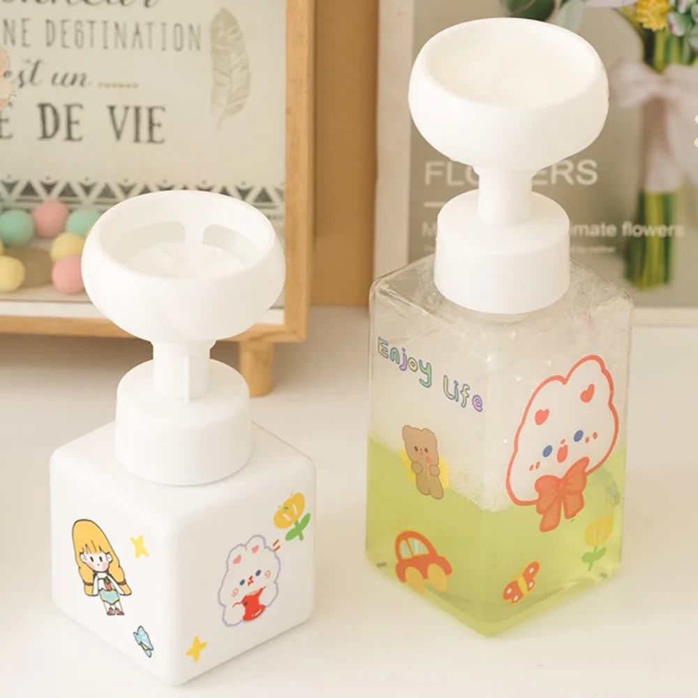 

250/450ml Flower Foam Dispenser Refillable Plastic Flower Soap Dispenser Cosmetics Packaging Empty Soap Refillable Bottle