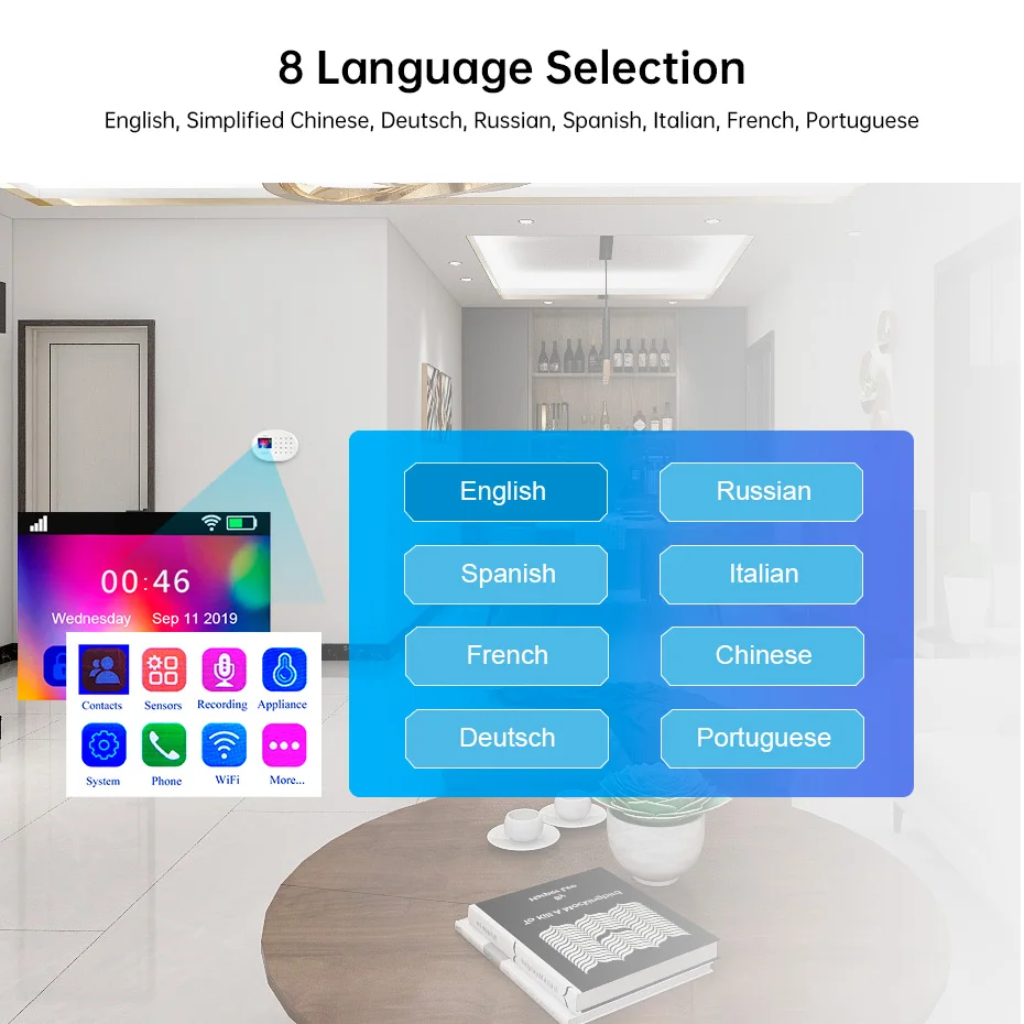 KERUI Alarm System For Home Burglar Security 433MHz WiFi GSM Alarm Wireless Tuya Smart House App Control Motion Detector Sensor 5