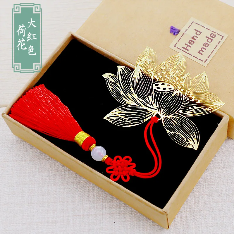 Metal Bookmark Bookmarks Stationery Supplies Retro Style Metal Brass Lotus etc Bookmark