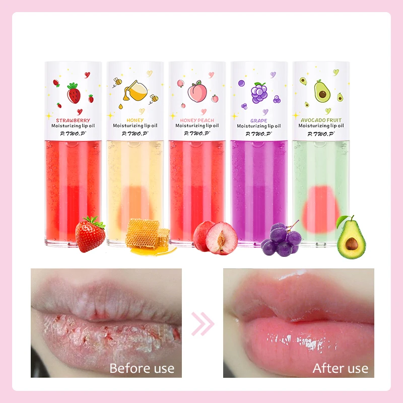 Fruit Transparent Lip Gloss Oil Plumping Sexy Moisturizing Cute Lipstick Reducing Lip Lines Long Lasting Lip Blam Care Cosmetics 4