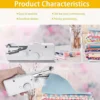 1pc Mini Portable Handheld Sewing Machine, Quick Stitch Tool for Fabric, Cloth, Clothing 5