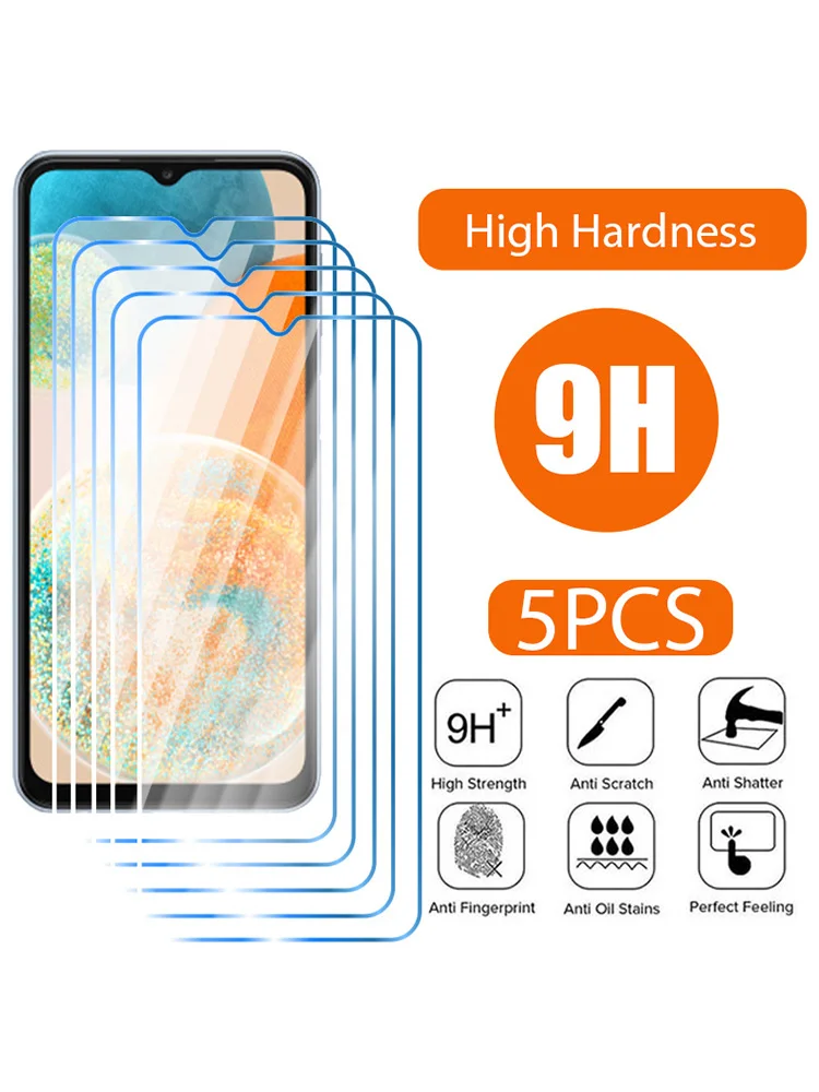 5PCS Tempered Glass for Samsung  A12 A51 A71 Screen Protector A53 A73 5G Scratch-resistant Smart Phone Protective Film