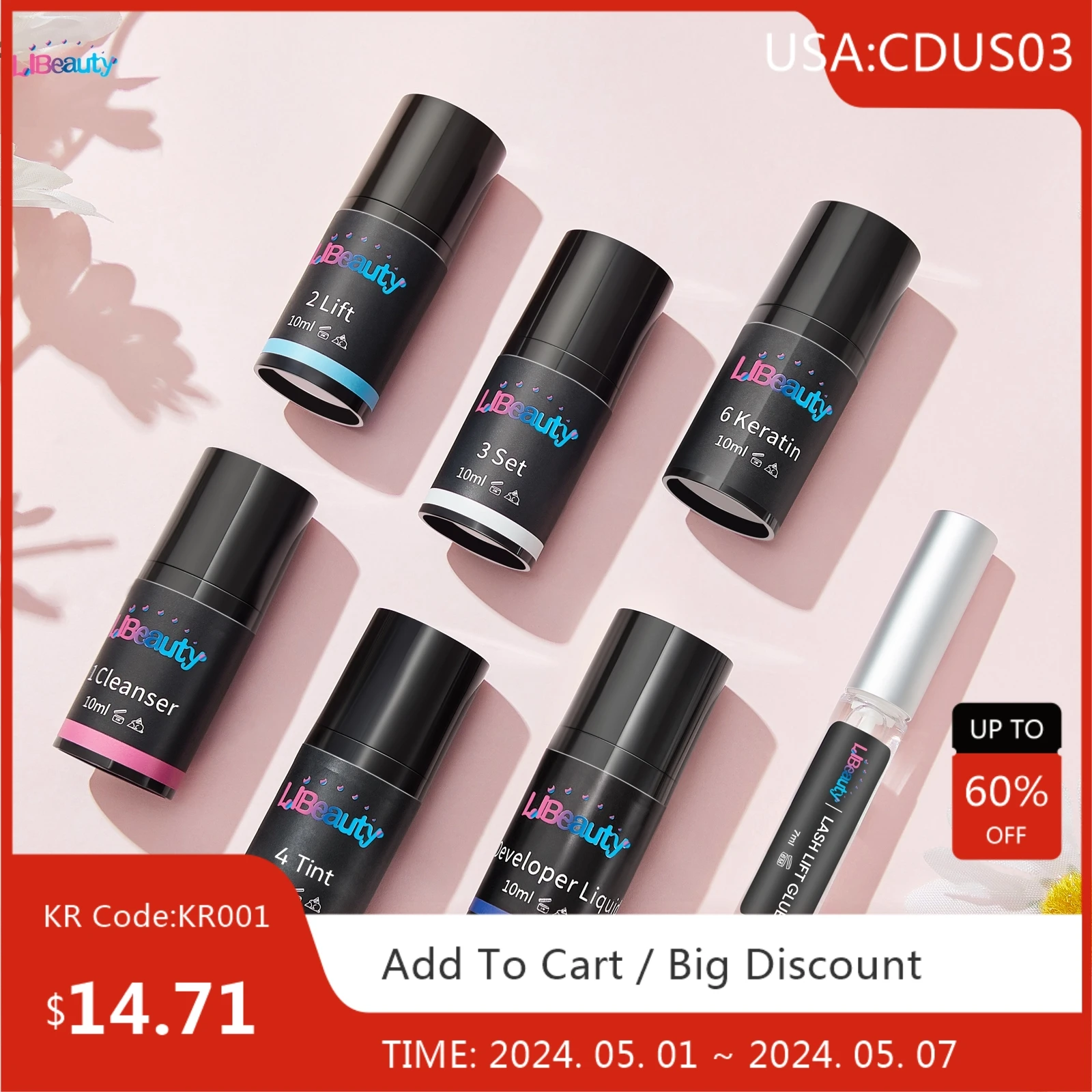 

Libeauty Fast Eyelash Lift And Tint Dye Kit 2 In 1 Lash Lift Lifting Dye Eyebrow Tint Last About 60-90 Days Eye Makeup Tools