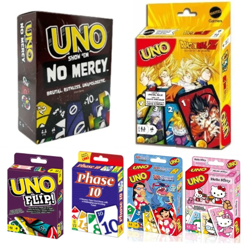 

UNO NO MERCY Matching Card Game Minecraft Dragon Ball Z Multiplayer Family Party Boardgame Funny Friends Entertainment Poker