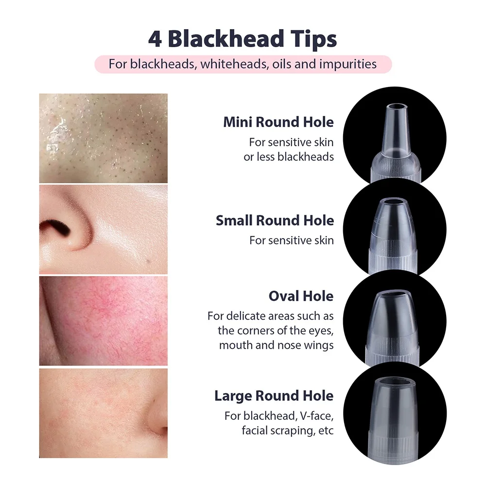 Portable Diamond Microdermabrasion Machine Facial Peeling Device Exfoliation Vacuum Blackhead Remover With 4 Diamond Peeling Tip 6