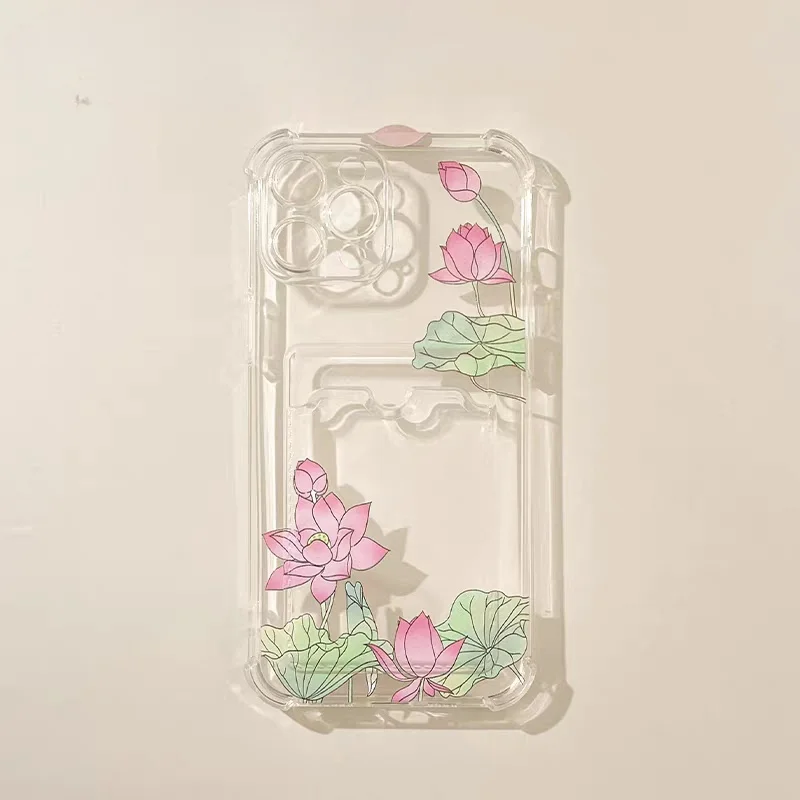 Floral Photo Card Holder Wallet Cover