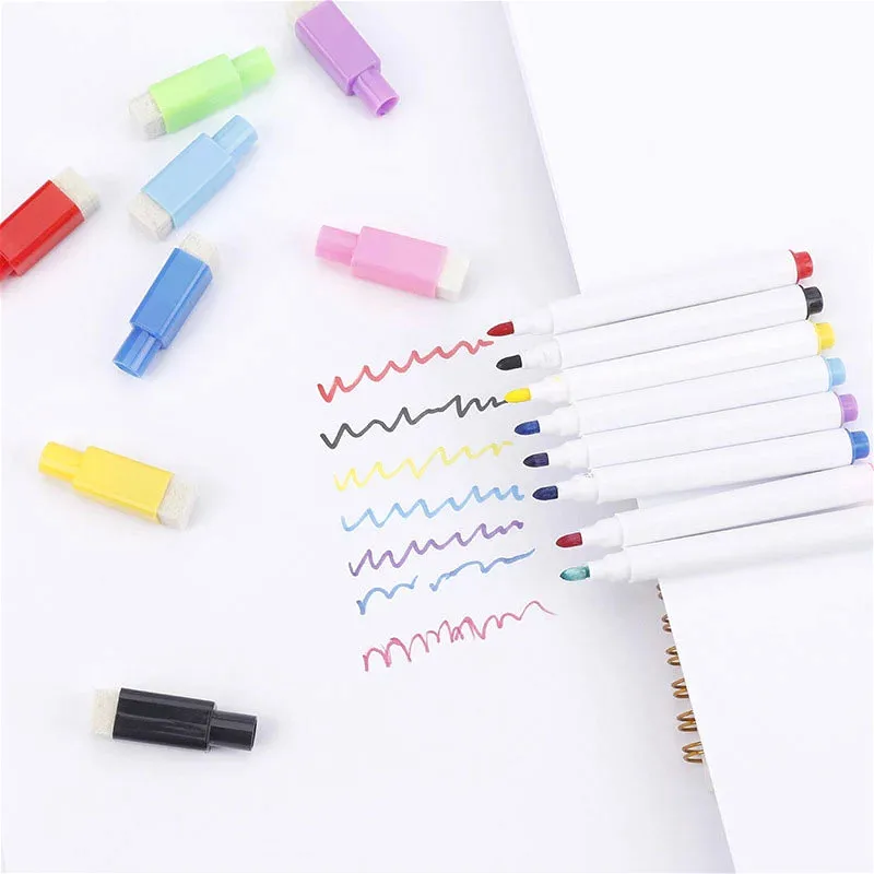 White Marker Pens Color Marker Pens Pen Marker Marker Pens Whiteboard Pens Dry Erase Markers 8 Colors Erasable Magnetic Whiteboard Marker