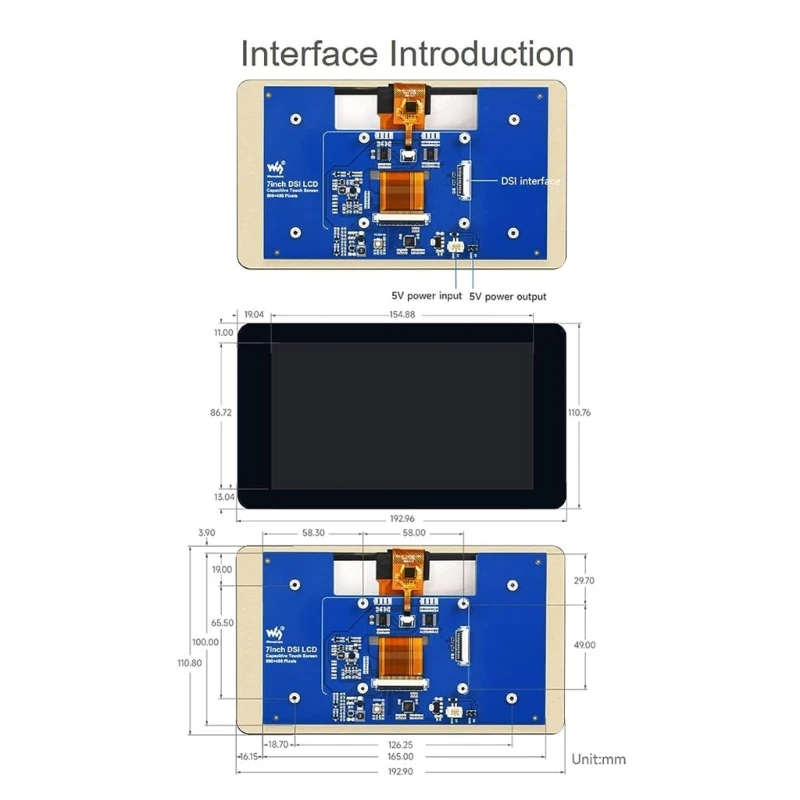 2023 ο 7ġ IPS  ġ ÷ RaspberryPi4B 3B   DSIcapacitive ȭ  ȭ