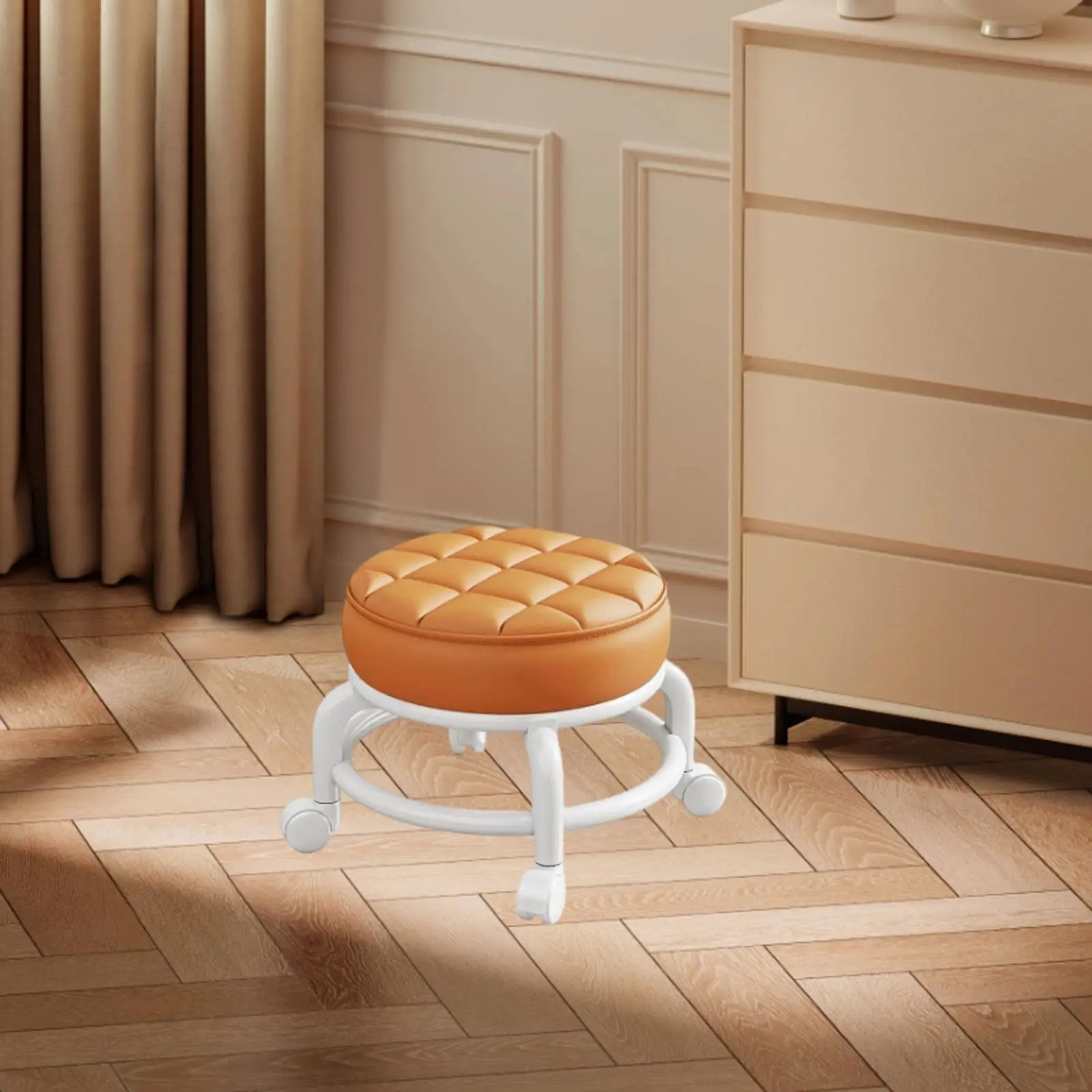 360° Rotating Low Roller Seat Stool Kids Women Heavy Duty Pulley Wheels Stool for Living Room Barber Shop Garage Home Salons 360° Rotating Low Roller Seat Stool Kids Women Heavy Duty Pulley Wheels Stool for Living Room Barber Shop Garage Home Salons