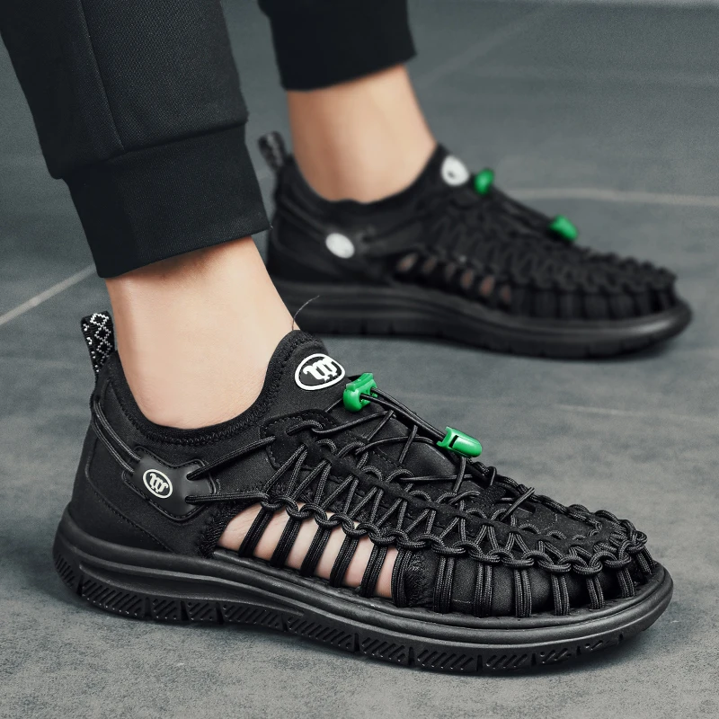 

Plus Size Men's Roman Sandals Baotou Beach Shoes Summer Casual Shoes Men's Braided Sandals Sandalia Masculina