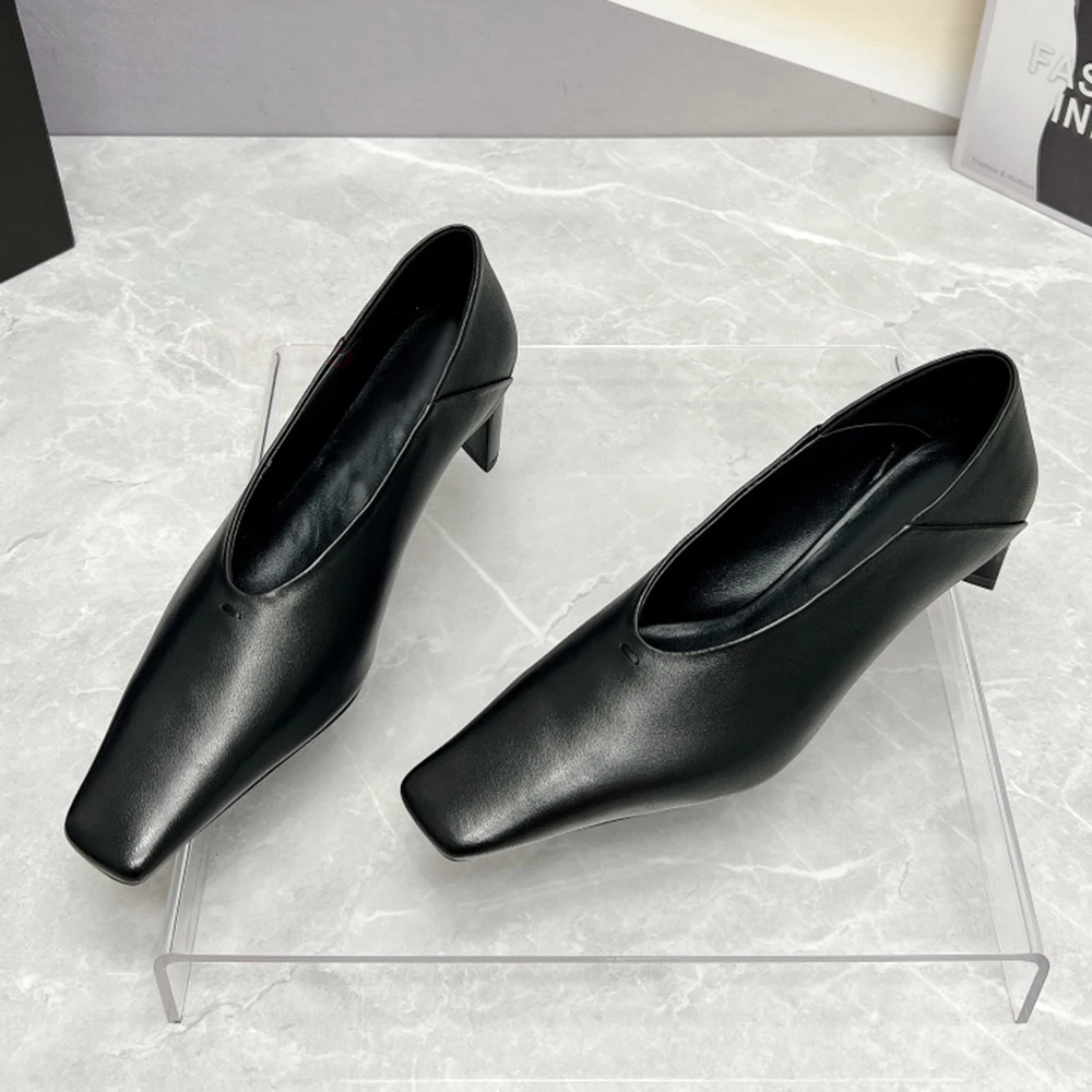 

High quality Sheepskin Single Shoe With Shallow Mouth and One foot for Women's Simple and Comfortable Casual Shoes Solid color