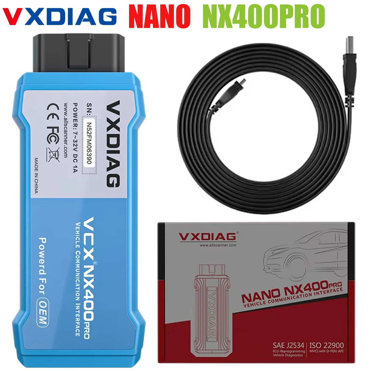 VXDIAG NANO NX400PRO for Toyota Lexus J2534 Programming Car OBD2
