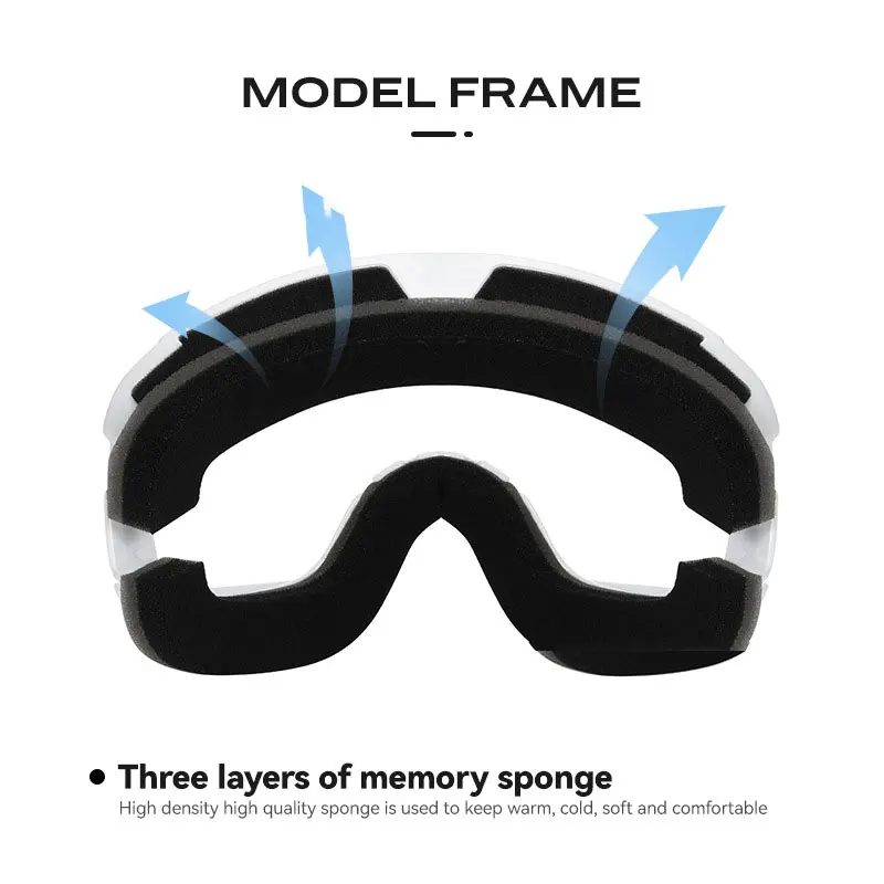 JSJM New Ski Goggles Men Women Double Layer Anti-Fog Big Ski Glasses Winter Outdoor Windproof Protection Ski Goggles Snowboard 4