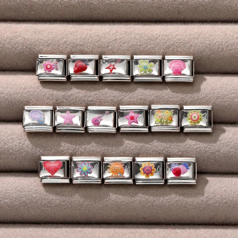 Strawberry Design Guitar Italian Stainless Steel Bracelet Women