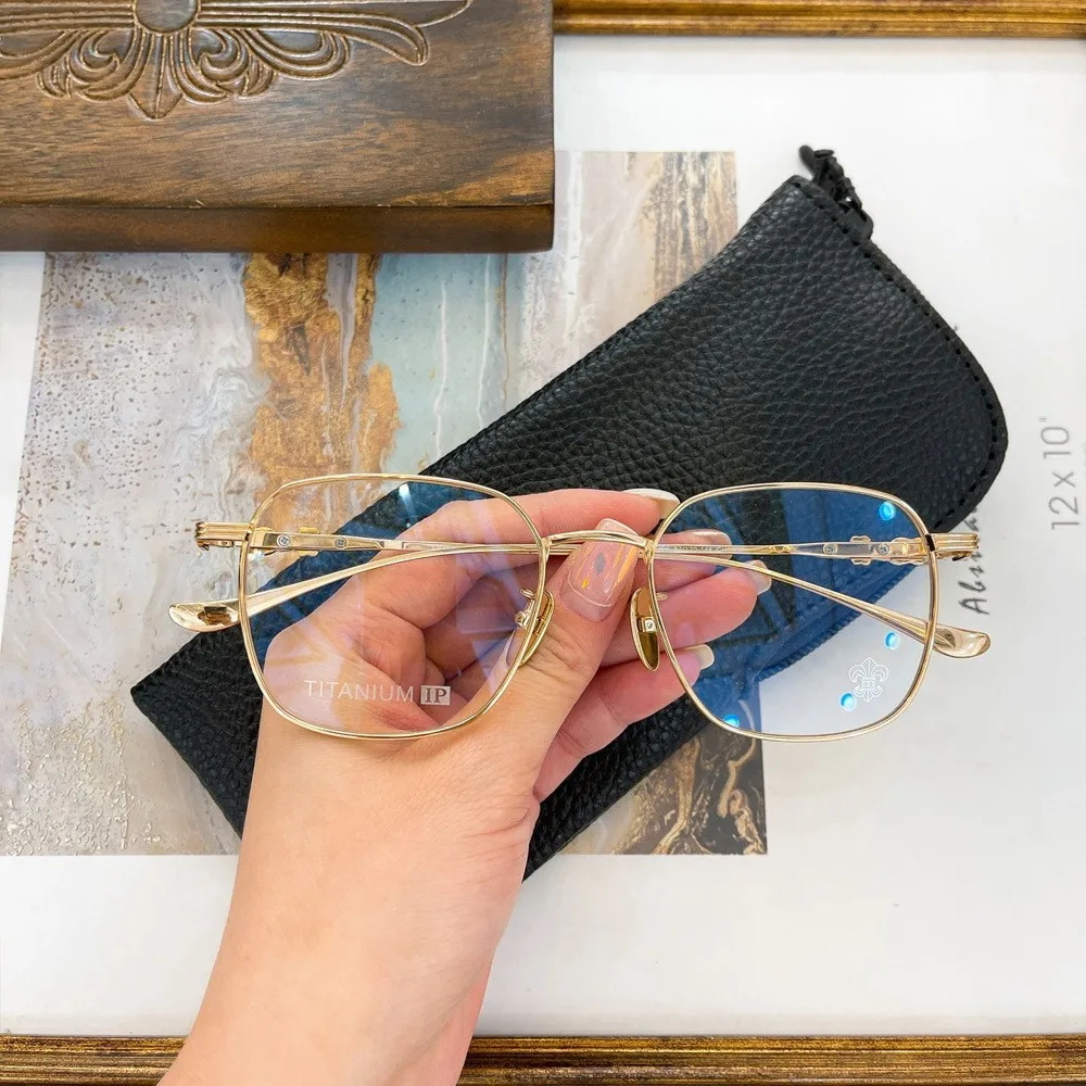 Gold/Silver Large Frame Presbyopia Glasses Resin Lenses Blue Light Resistant Reading Glasses Wholesale of Unisex Products 2