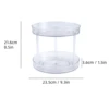 Lnofxas 360 Rotation Cabinet Turntable Organizer Storage Spice Rack Drink Cosmetic Storage Rack Transparent For Kitchen Bathroom 2