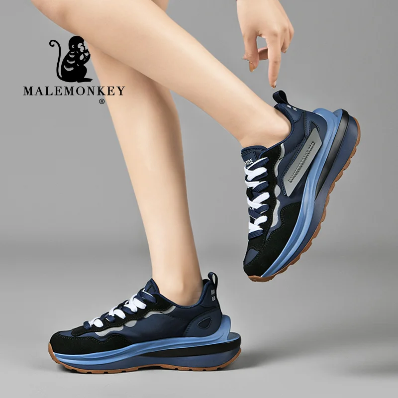 High Quality Casual Women Shoes Trendy Couple Shoes 2022 Platform Spring Outdoor Lace Up Non Slip Running Sneaker Handmade Black| | - AliExpress